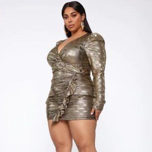 Metallic Mini Dress